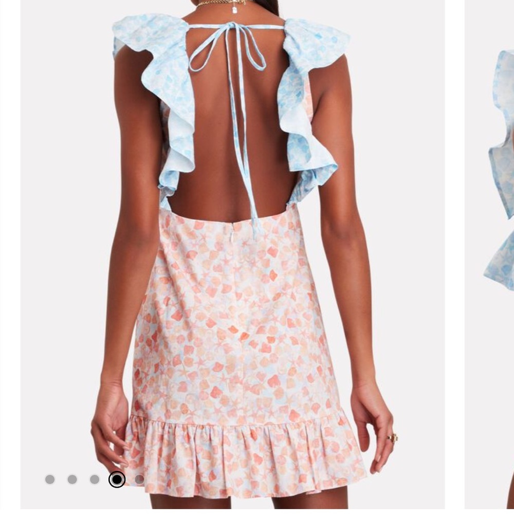 RIXO Kai Mini Shell Printed Dress - Picture 6 of 8